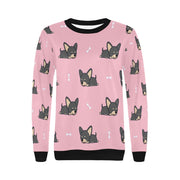 Sleeping Black and Tan Chihuahua Love Women's Sweatshirt-Apparel-Apparel, Chihuahua, Sweatshirt-10
