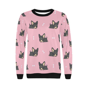 Sleeping Black and Tan Chihuahua Love Women's Sweatshirt-Apparel-Apparel, Chihuahua, Sweatshirt-10