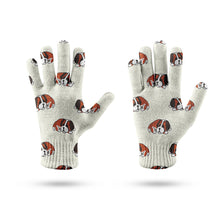 Load image into Gallery viewer, Sleeping Saint Bernard Love Touch Screen Gloves-Accessories-Accessories, Dog Dad Gifts, Dog Mom Gifts, Gloves-12