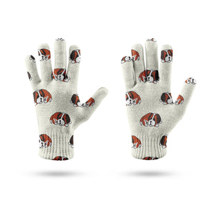 Sleeping Saint Bernard Love Touch Screen Gloves-Accessories-Accessories, Dog Dad Gifts, Dog Mom Gifts, Gloves-12