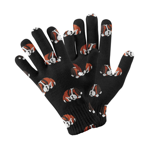 Sleeping Saint Bernard Love Touch Screen Gloves-Accessories-Accessories, Dog Dad Gifts, Dog Mom Gifts, Gloves-5