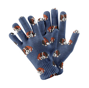 Sleeping Saint Bernard Love Touch Screen Gloves-Accessories-Accessories, Dog Dad Gifts, Dog Mom Gifts, Gloves-7