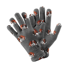 Load image into Gallery viewer, Sleeping Saint Bernard Love Touch Screen Gloves-Accessories-Accessories, Dog Dad Gifts, Dog Mom Gifts, Gloves-9