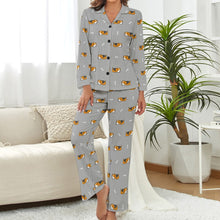Load image into Gallery viewer, Sleepy Beagle Love Pajamas Set for Women-Pajamas-Apparel, Beagle, Pajamas-Parisian Gray-S-4