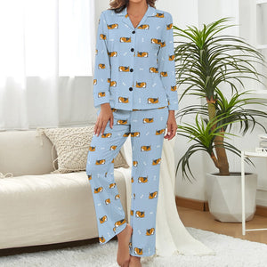 Sleepy Beagle Love Pajamas Set for Women-Pajamas-Apparel, Beagle, Pajamas-7