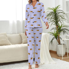 Load image into Gallery viewer, Sleepy Beagle Love Pajamas Set for Women-Pajamas-Apparel, Beagle, Pajamas-8