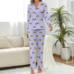 Sleepy Beagle Love Pajamas Set for Women-Pajamas-Apparel, Beagle, Pajamas-8