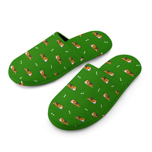 Sleepy Beagle Love Women's Cotton Mop Slippers-Footwear-Accessories, Slippers-9
