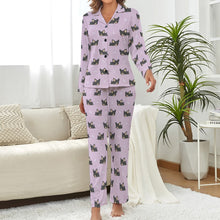 Load image into Gallery viewer, Sleepy Black Tan Chihuahuas Pajamas Set for Women - 4 Colors-Pajamas-Apparel, Chihuahua, Pajamas-11