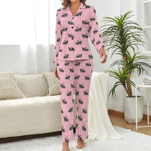 Load image into Gallery viewer, Sleepy Black Tan Chihuahuas Pajamas Set for Women - 4 Colors-Pajamas-Apparel, Chihuahua, Pajamas-Light Pink-S-2