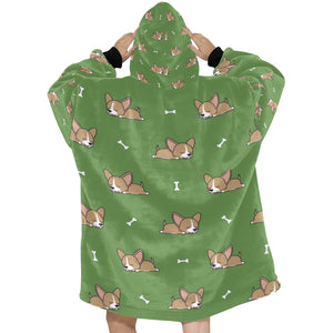 Sleepy Chihuahua Love Blanket Hoodie for Women-Apparel-Apparel, Blankets-10