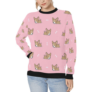 Sleepy Chihuahua Love Women's Sweatshirt-Apparel-Apparel, Chihuahua, Sweatshirt-Pink-XS-1