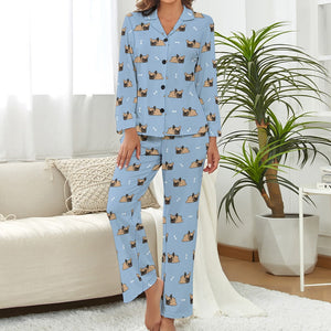 Sleepy Fawn Frenchies Love Pajamas Set for Women-Pajamas-Apparel, French Bulldog, Pajamas-9
