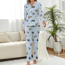 Load image into Gallery viewer, Sleepy French Bulldog Love Pajamas Set for Women - 4 Colors-Pajamas-Apparel, French Bulldog, Pajamas-Light Blue-S-3