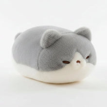 Load image into Gallery viewer, Small Gray and White Cat Plush Toy - Little Sleeping Loaf-2