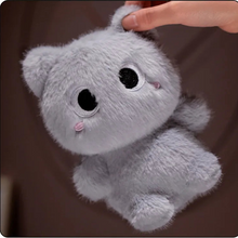 Load image into Gallery viewer, Small Gray Cat Plush Toy - Darling Big-Eyed Kitty-Stuffed Animals-Cats,Grey Cat,Stuffed Animal-4