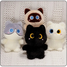 Load image into Gallery viewer, Small Gray Cat Plush Toy - Darling Big-Eyed Kitty-Stuffed Animals-Cats,Grey Cat,Stuffed Animal-10