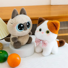 Load image into Gallery viewer, Small Siamese Cat Plush Toy with Big Blue Eyes - Cute Little Kitten Collection-3