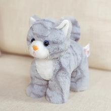 Load image into Gallery viewer, Small Silver Tabby and White Cat Stuffed Toy - Sweet Standing Kitty-Stuffed Animals-Cat Memorial Gifts,Cats,Stuffed Animal,Tabby Cat-3