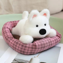 Load image into Gallery viewer, Small White Japanese Spitz Plush Toy - Cozy Bed Napper-West Highland-about 26cm-1