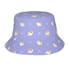 Load image into Gallery viewer, Smiling American Eskimo Dog Love Bucket Hat-Hats &amp; Caps-Accessories,American Eskimo Dog,Dog Mom Gifts,Hats-Light Lavender Purple-One Size-8