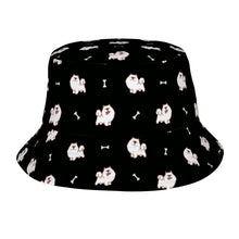 Load image into Gallery viewer, Smiling American Eskimo Dog Love Bucket Hat-Hats &amp; Caps-Accessories,American Eskimo Dog,Dog Mom Gifts,Hats-Midnight Black-One Size-4
