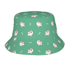 Load image into Gallery viewer, Smiling American Eskimo Dog Love Bucket Hat-Hats &amp; Caps-Accessories,American Eskimo Dog,Dog Mom Gifts,Hats-Mint Green-One Size-6