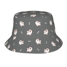 Load image into Gallery viewer, Smiling American Eskimo Dog Love Bucket Hat-Hats &amp; Caps-Accessories,American Eskimo Dog,Dog Mom Gifts,Hats-Parisian Gray-One Size-7
