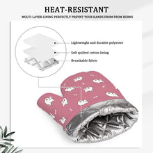 Load image into Gallery viewer, Smiling American Eskimo Dog Love Oven Mitts and Pot Holder Set-Kitchen Decor-Accessories,American Eskimo Dog,Dog Mom Gifts-12