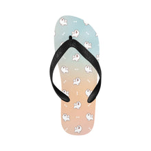 Load image into Gallery viewer, Smiling American Eskimo Dog Love Unisex Slippers - 7 Gradients-10