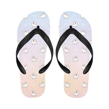 Load image into Gallery viewer, Smiling American Eskimo Dog Love Unisex Slippers - 7 Gradients-19