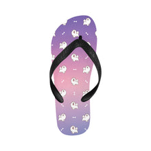 Load image into Gallery viewer, Smiling American Eskimo Dog Love Unisex Slippers - 7 Gradients-Black3-S-11