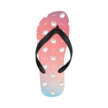 Load image into Gallery viewer, Smiling American Eskimo Dog Love Unisex Slippers - 7 Gradients-Black6-S-22