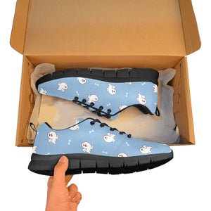 Smiling American Eskimo Dog Love Women's Breathable Sneakers-29