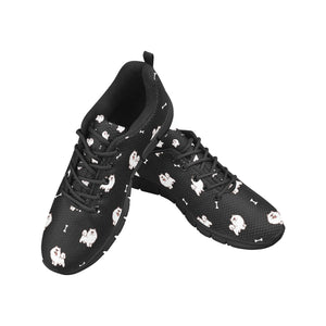 Smiling American Eskimo Dog Love Women's Breathable Sneakers-52