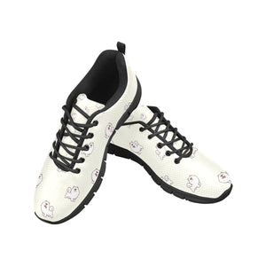 Smiling American Eskimo Dog Love Women's Breathable Sneakers-9