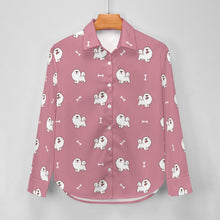 Load image into Gallery viewer, Smiling American Eskimo Dog Love Women&#39;s Shirt-2