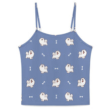 Load image into Gallery viewer, Smiling American Eskimo Dog Women&#39;s Cami and Shorts Pajama Set-13