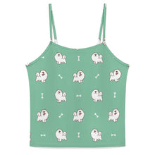 Load image into Gallery viewer, Smiling American Eskimo Dog Women&#39;s Cami and Shorts Pajama Set-17