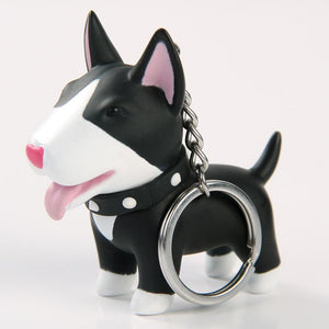 Smiling Bull Terrier Love KeychainAccessoriesBull Terrier - Black
