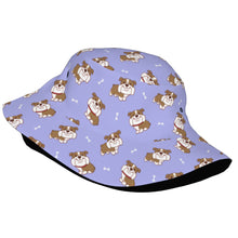 Load image into Gallery viewer, Smiling English Bulldog Love Bucket Hat-Hats &amp; Caps-Accessories,Dog Dad Gifts,Dog Mom Gifts,English Bulldog,Hats-42