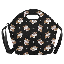 Load image into Gallery viewer, Smiling English Bulldog Love Neoprene Lunch Bag-12