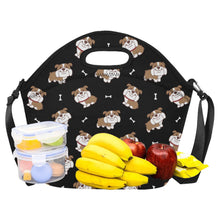 Load image into Gallery viewer, Smiling English Bulldog Love Neoprene Lunch Bag-13