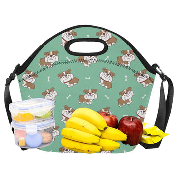 Smiling English Bulldog Love Neoprene Lunch Bag 18 360x