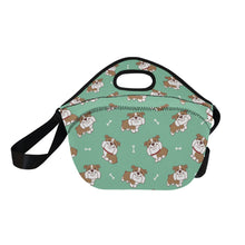 Load image into Gallery viewer, Smiling English Bulldog Love Neoprene Lunch Bag-20
