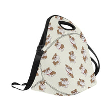 Load image into Gallery viewer, Smiling English Bulldog Love Neoprene Lunch Bag-5