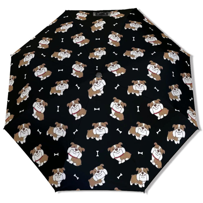 Smiling English Bulldog Love Umbrella-Daily Accessories-6