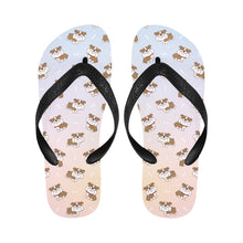 Load image into Gallery viewer, Smiling English Bulldog Love Unisex Slippers - 7 Gradients-20