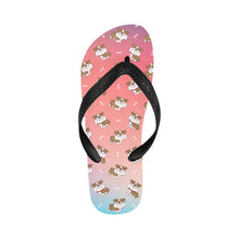 Load image into Gallery viewer, Smiling English Bulldog Love Unisex Slippers - 7 Gradients-CornflowerBlue11-S-15