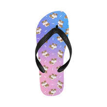 Load image into Gallery viewer, Smiling English Bulldog Love Unisex Slippers - 7 Gradients-CornflowerBlue7-S-6